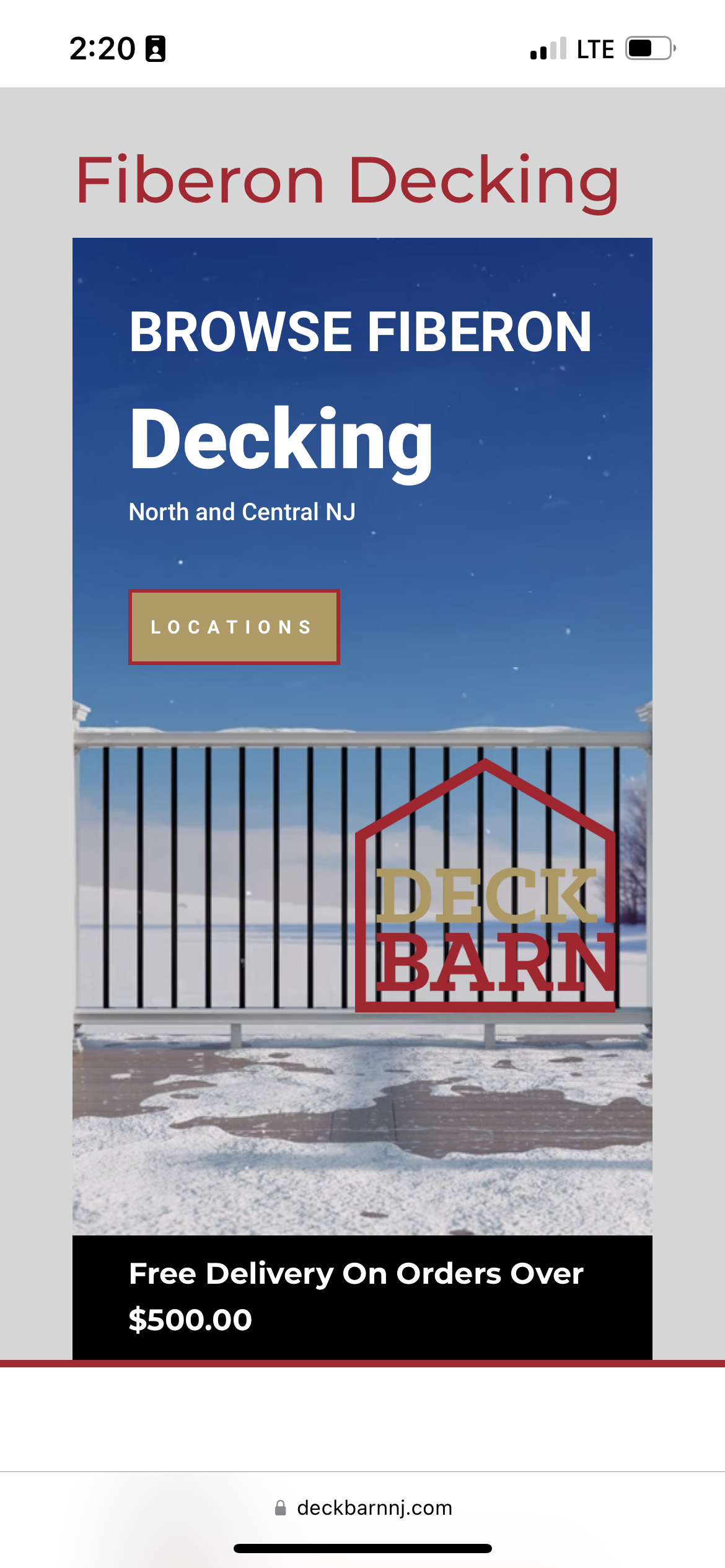 Deck Barn website by Web Logic SEO